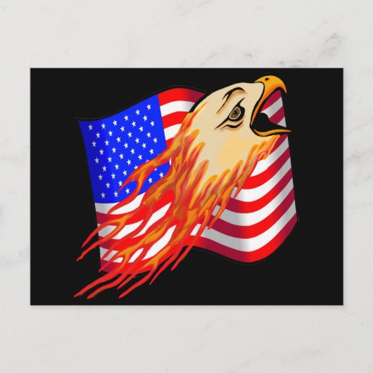 American Eagle Biker T Shirts Geschenke Postkarte (Vorderseite)