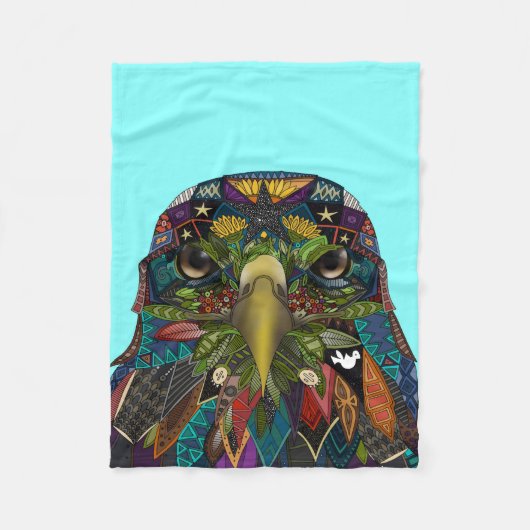 American Eagle blue Fleecedecke (Vorderseite)