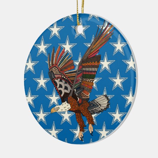 american eagle blue keramik ornament (Links)