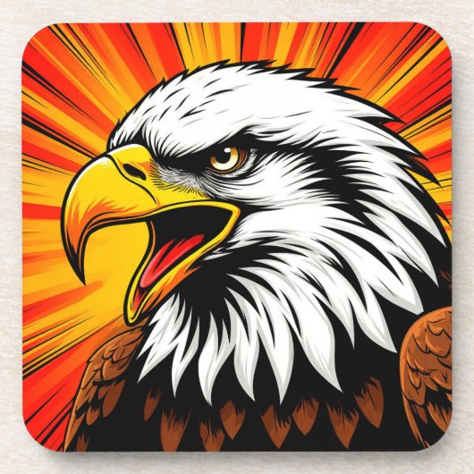 American Eagle Canvas – Freedom Gift Getränkeuntersetzer (Vorderseite)