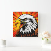 American Eagle Canvas – Freedom Gift Quadratische Wanduhr (Zuhause)