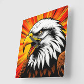 American Eagle Canvas – Freedom Gift Quadratische Wanduhr (Winkel)