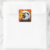 American Eagle Canvas – Freedom Gift Quadratischer Aufkleber (Tasche)