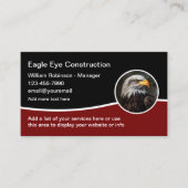 American Eagle Construction Theme Visitenkarten Visitenkarte (Vorderseite)