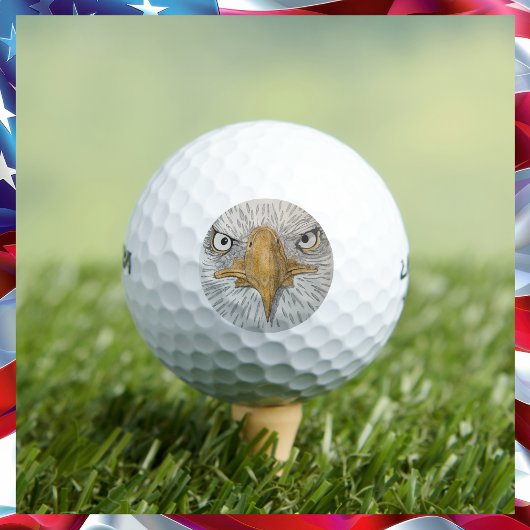 American Eagle Face Golf Ball