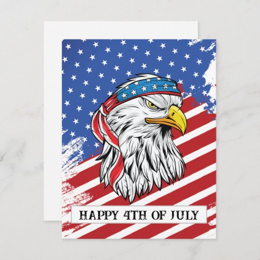 American Eagle Feiertagskarte (Vorne/Hinten)