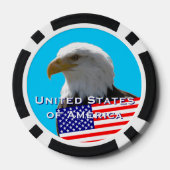 American Eagle Flag Amerika Flagge Pokerchips (Rückseite)