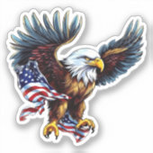 American Eagle Flag Aufkleber (Vorderseite)