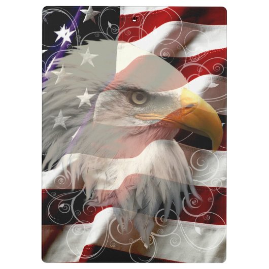 American Eagle Flag Clipboard Klemmbrett (Rückseite)