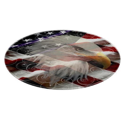 American Eagle Flag Cutting Board Schneidebrett (Ecke)