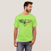 American Eagle Flag Design.Black T - Shirt for Men (Vorne ganz)