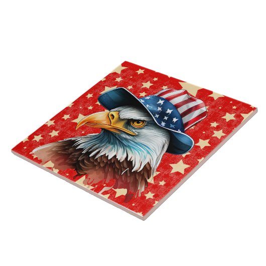 American Eagle Flag Fliese (Seite)