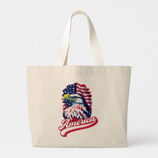American Eagle Flag Jumbo Stoffbeutel (Rückseite)