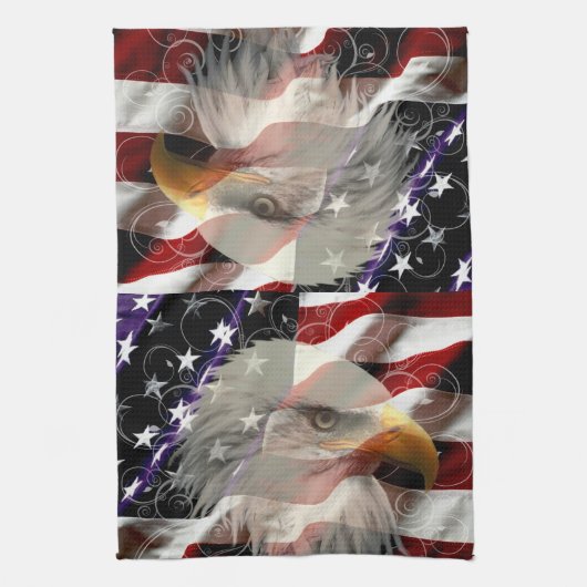 American Eagle Flag Küchentuch (Vertikal)
