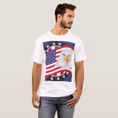 American Eagle & Flag Patriotic T-Shirt (Vorne ganz)