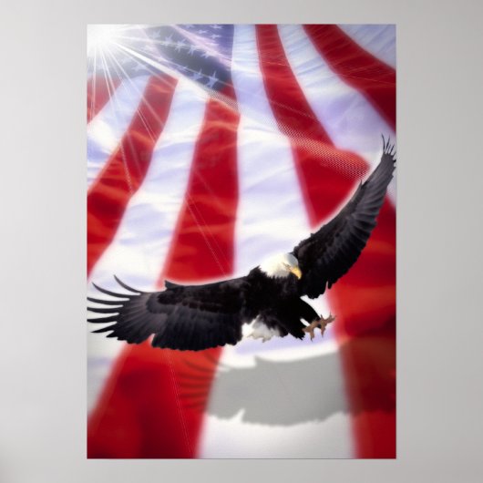 American Eagle & Flag Poster (Vorne)