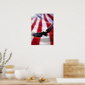 American Eagle & Flag Poster (Küche)