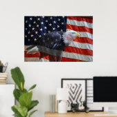 American Eagle Flag Print Poster (Heimbüro)