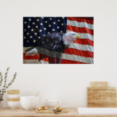 American Eagle Flag Print Poster (Küche)