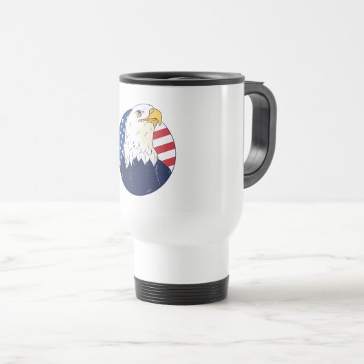 American Eagle Flag Reisebecher (VorderseiteRechts)