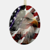 American Eagle Flag Round Ornament (Rechts)