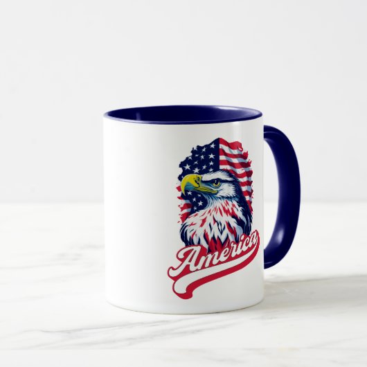 American Eagle Flag Tasse (VorderseiteRechts)