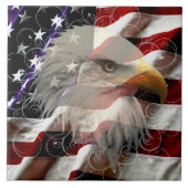 American Eagle Flag Tile Fliese (Vorderseite)