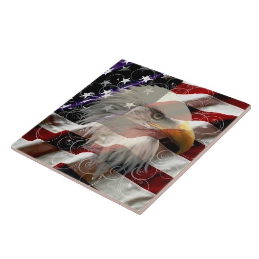 American Eagle Flag Tile Fliese (Seite)