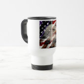 American Eagle Flag Travel Mug Reisebecher (Vorderseite Links)