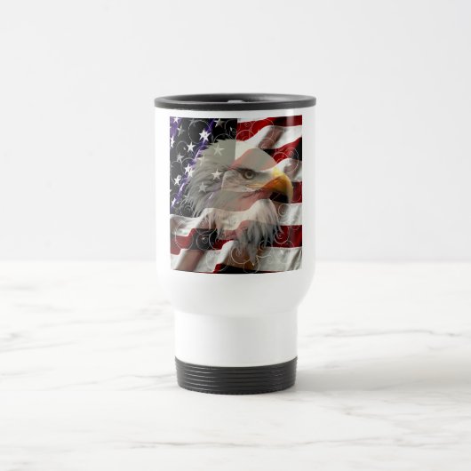 American Eagle Flag Travel Mug Reisebecher (Mittel)