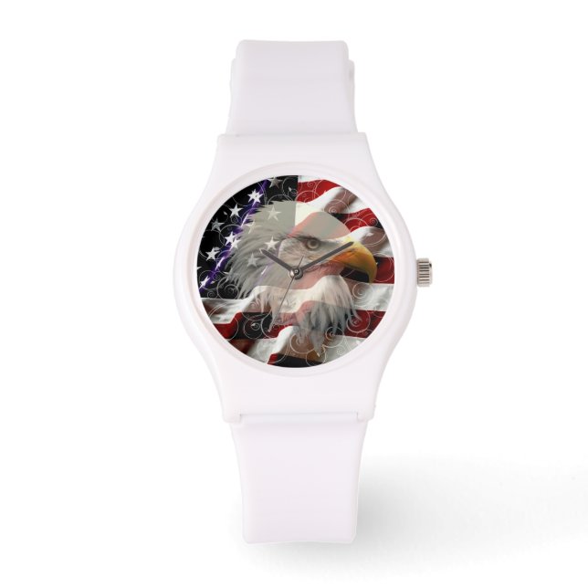 American Eagle Flag Watch Armbanduhr (Vorderseite)