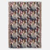 American Eagle Flag Wurfdecke Decke (Vorderseite Vertikal)