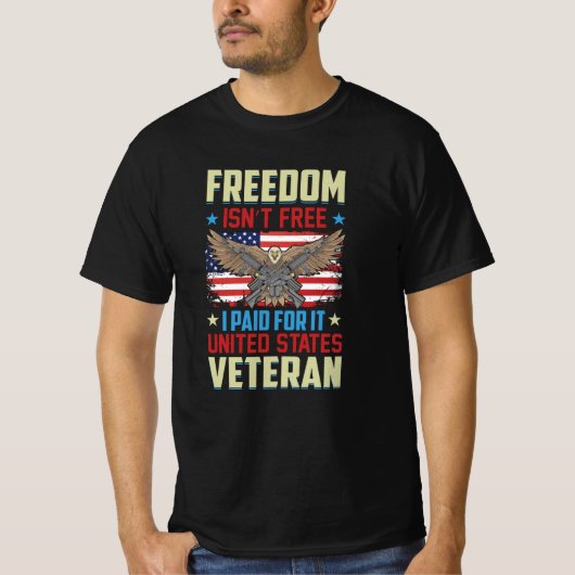 American Eagle - Freedom Isnt Free Veteran T-Shirt (Vorderseite)