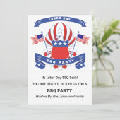 American Eagle GRILLEN Party Einladung (Stehend Vorderseite)