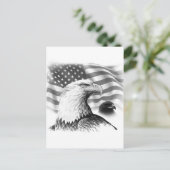American Eagle Grußkarte Postkarte (Stehend Vorderseite)