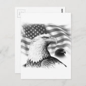 American Eagle Grußkarte Postkarte (Vorne/Hinten)