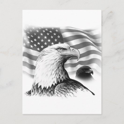 American Eagle Grußkarte Postkarte (Vorderseite)