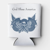 American Eagle Guarding USA Patriotic Flag Banner Dosenkühler (Vorderseite)