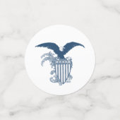 American Eagle Guarding USA Patriotic Flag Banner Konfetti (Klein Vorderseite)