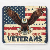 American Eagle Honor Our Veterans Mousepad (Vorne)