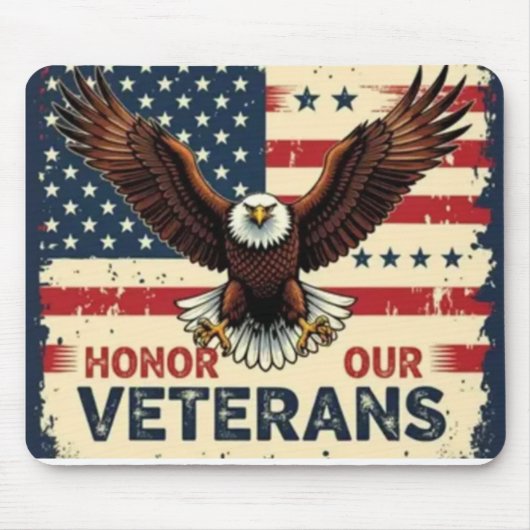 American Eagle Honor Our Veterans Mousepad (Vorne)
