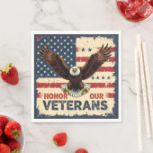 American Eagle Honor Our Veterans Napkins Serviette (Beispiel)