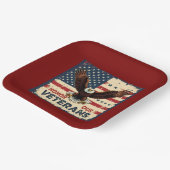 American Eagle Honor Our Veterans Paper Plates Pappteller (Gewinkelt)