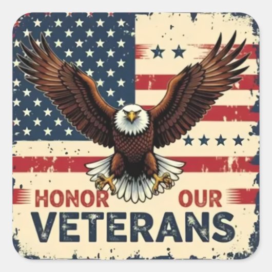 American Eagle Honor Our Veterans Stickers (Vorderseite)