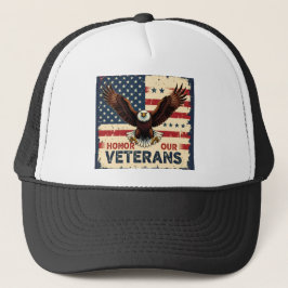 American Eagle Honor Our Veterans Trucker Hat Truckerkappe
