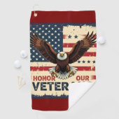  American Eagle Honor Our Vetrans Bath Towel Golfhandtuch (Insitu)