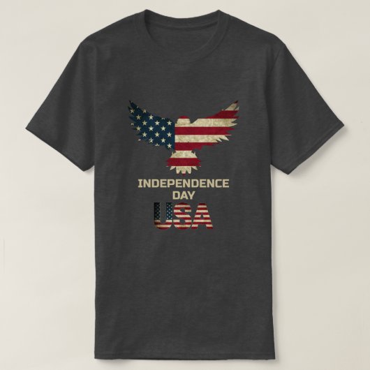 American Eagle Independence Day USA Flagge T-Shirt (Design vorne)