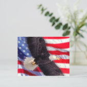 American Eagle mit American Flag Postcard Postkarte (Stehend Vorderseite)