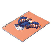 American Eagle mit den USA Flag Colors Notizblock (Linke Seite)