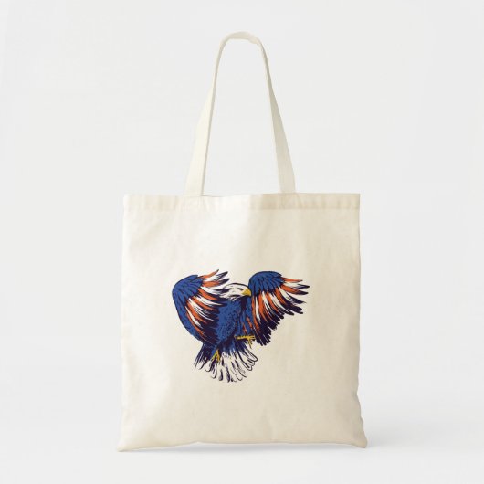 American Eagle mit den USA Flag Colors Tragetasche (Vorne)